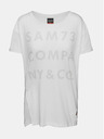 Sam 73 Weißes lockeres Damen-T-Shirt mit SAM 73 Aufdruck