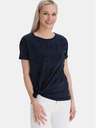 Sam 73 Dunkelblaues loses Damen-T-Shirt mit Aufdruck SAM 73