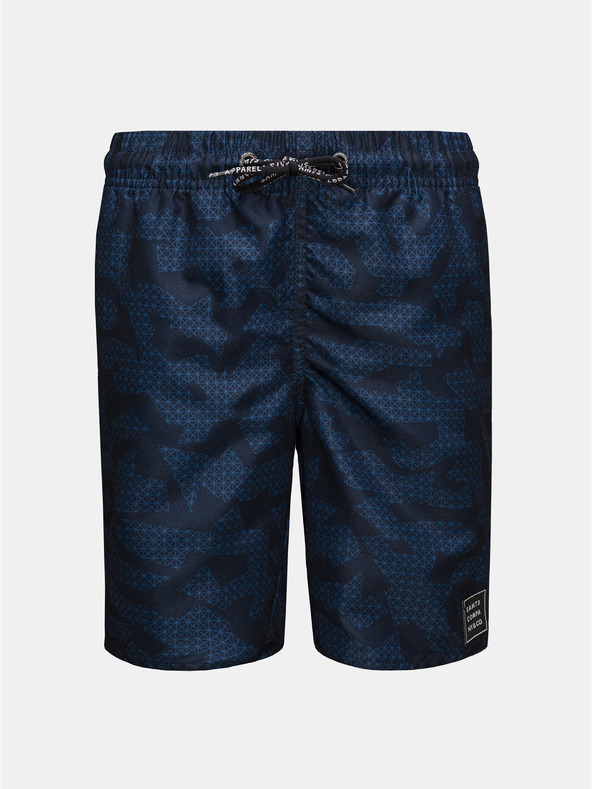 Sam 73 Dunkelblaue gemusterte Badehose für Jungen SAM 73