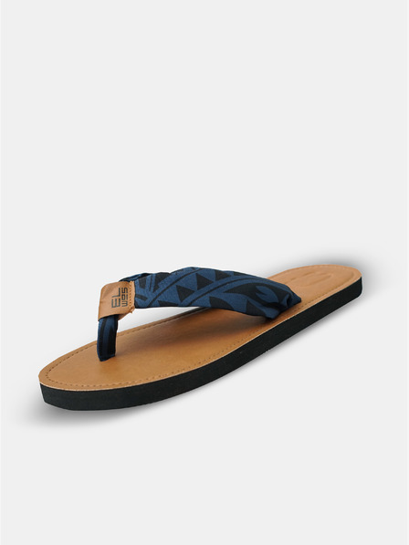 Sam 73 Blaue gemusterte Damen-Flip-Flops SAM 73