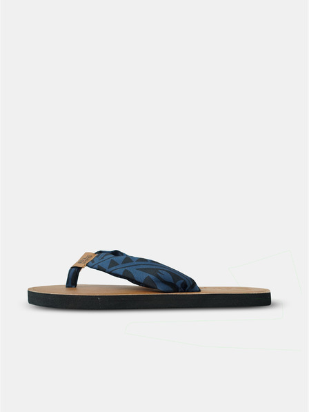 Sam 73 Blaue gemusterte Damen-Flip-Flops SAM 73