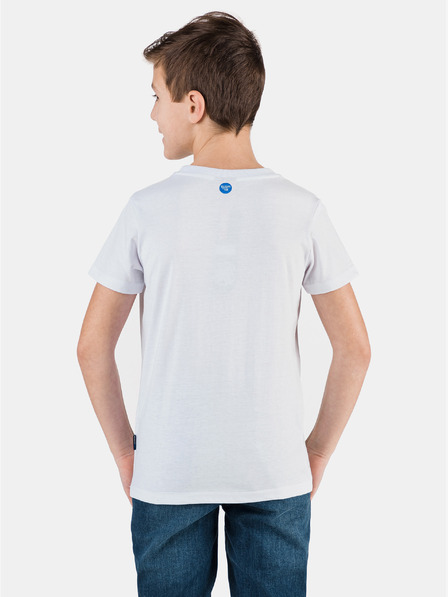 Sam 73 Weißes bedrucktes T-Shirt für Jungen SAM 73