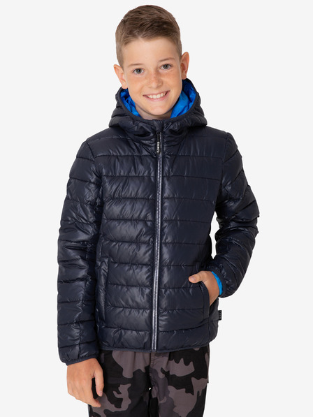 Sam 73 Dunkelblaue Steppwinterjacke für Jungen mit Kapuze SAM 73 Jonah