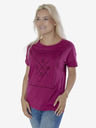 Sam 73 Dunkelrosa Damen-T-Shirt mit SAM 73 Aufdruck