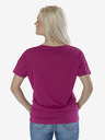 Sam 73 Dunkelrosa Damen-T-Shirt mit SAM 73 Aufdruck