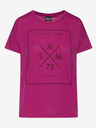 Sam 73 Dunkelrosa Damen-T-Shirt mit SAM 73 Aufdruck