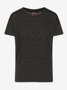 Sam 73 Dunkelgrünes bedrucktes Damen-T-Shirt SAM 73