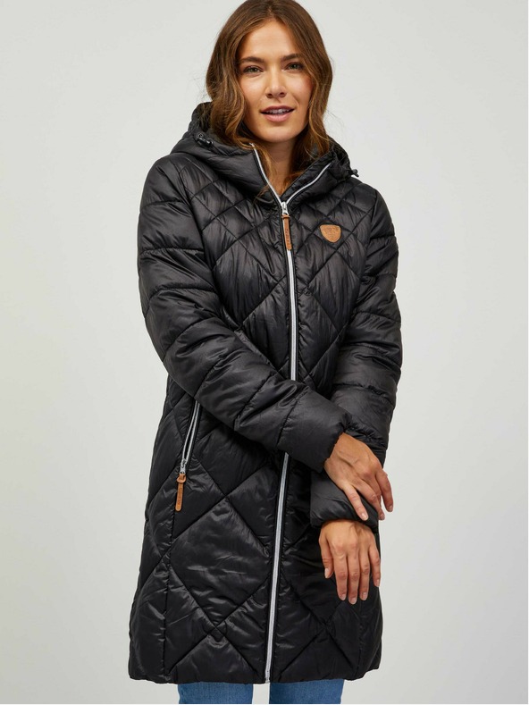 Sam 73 Schwarze Steppjacke mit Kapuze für Damen Sam 73
