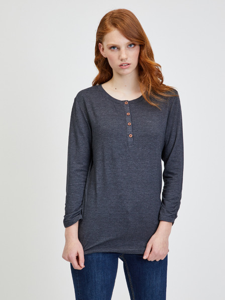 Sam 73 Dunkelgrau gestreiftes Damen-T-Shirt SAM 73