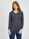 Sam 73 Dunkelgrau gestreiftes Damen-T-Shirt SAM 73
