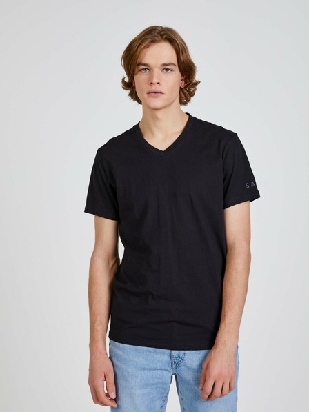 Sam 73 Schwarzes Herren-T-Shirt SAM 73 Blane