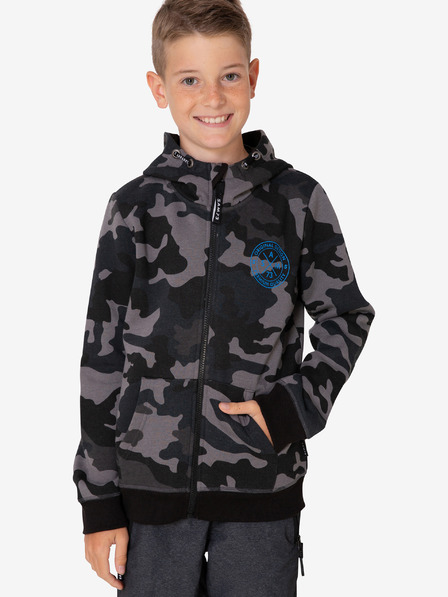 Sam 73 Dunkelgraues Sweatshirt mit Camouflagemuster für Jungen SAM 73