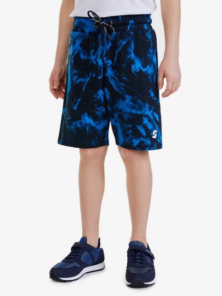 Sam 73 Blaue gemusterte Shorts für Jungen SAM 73 Graham