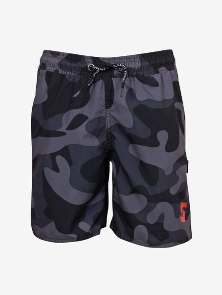 Sam 73 Grau-schwarz gemusterte Shorts für Jungen SAM 73 Jordan