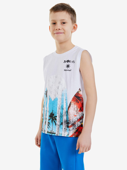 Sam 73 Weißes Tank-Top für Jungen SAM 73 Julius