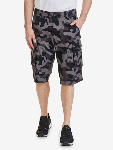 Sam 73 Dunkelgraue gemusterte Shorts für Herren SAM 73 John