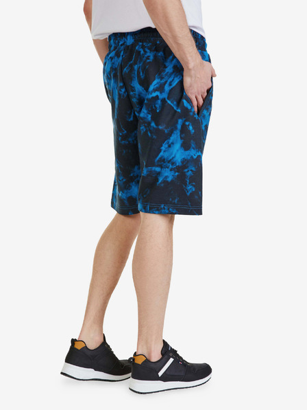 Sam 73 Blaue gemusterte Shorts für Herren SAM 73 Benedict