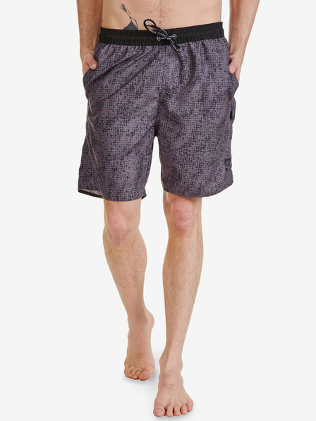 Sam 73 Dunkelgraue gemusterte Shorts für Herren SAM 73 Noah