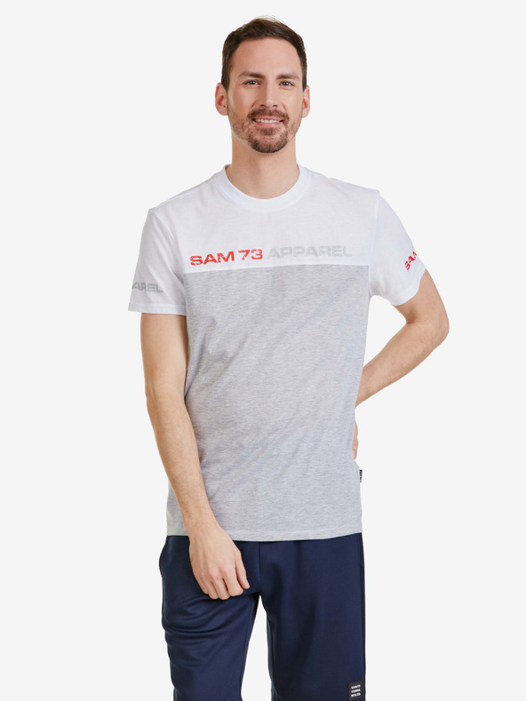 Sam 73 Weißes Herren-T-Shirt SAM 73 Malcolm