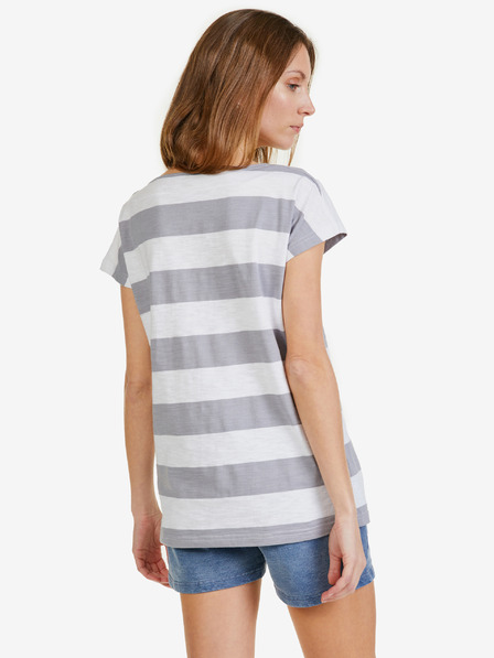 Sam 73 Weiß-grau gestreiftes Damen-T-Shirt SAM 73 Elspeth
