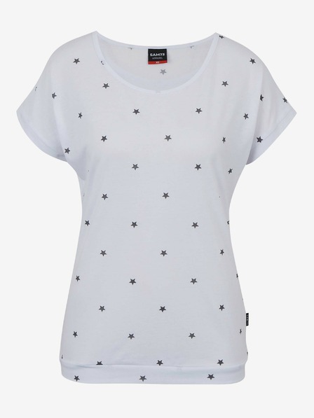 Sam 73 Weißes gemustertes Damen-T-Shirt SAM 73 Roxanne