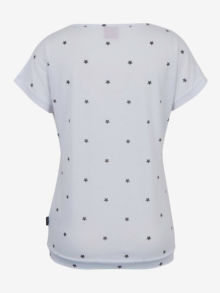 Sam 73 Weißes gemustertes Damen-T-Shirt SAM 73 Roxanne