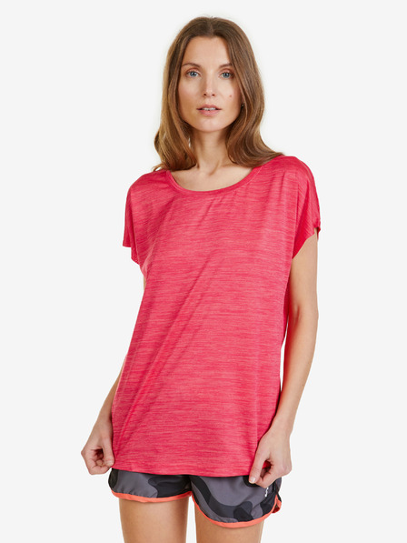Sam 73 Dunkelrosa gestreiftes Damen-T-Shirt SAM 73 Naska