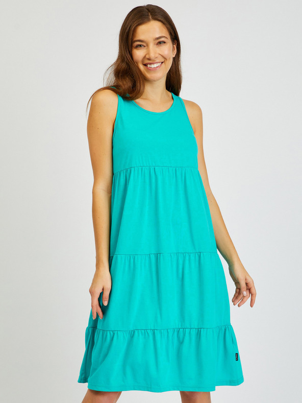 Sam 73 Türkises Damen Sommerkleid mit Rüsche SAM 73 Chantal