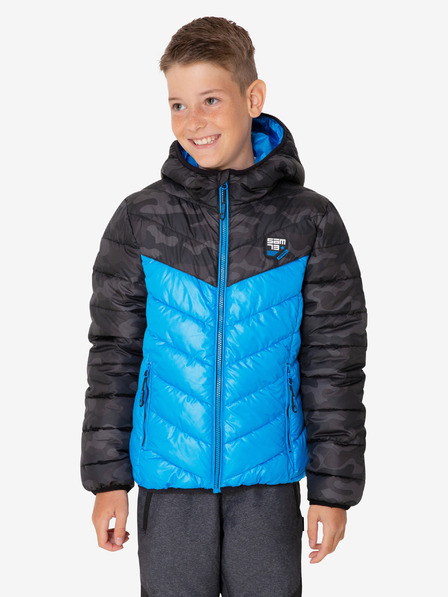 Sam 73 Schwarz-blaue Jungen-Steppjacke mit Kapuze SAM 73 Jerry