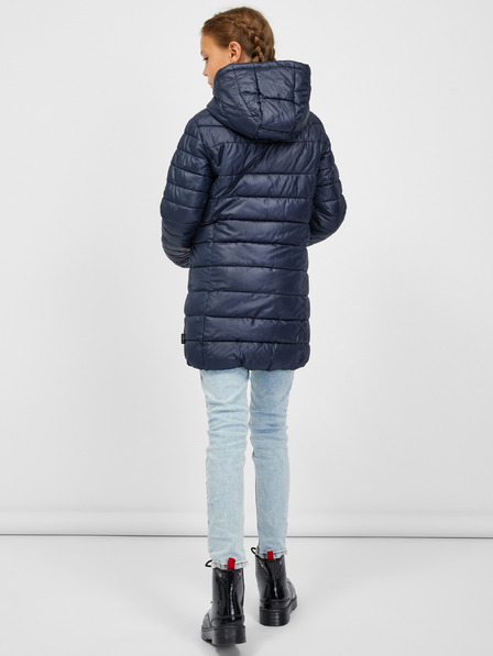 Sam 73 Dunkelblauer Kinder-Steppmantel mit Kapuze SAM 73 Nadine