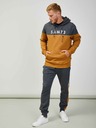 Sam 73 Grauer und brauner Herren-Kapuzenpullover SAM 73 Eldos
