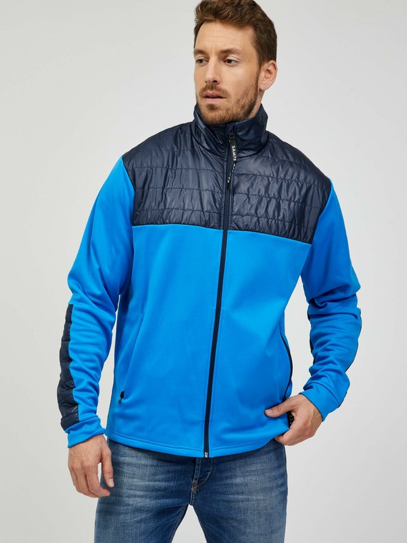 Sam 73 Blaues Herren-Sweatshirt mit Reißverschluss SAM 73 Judin