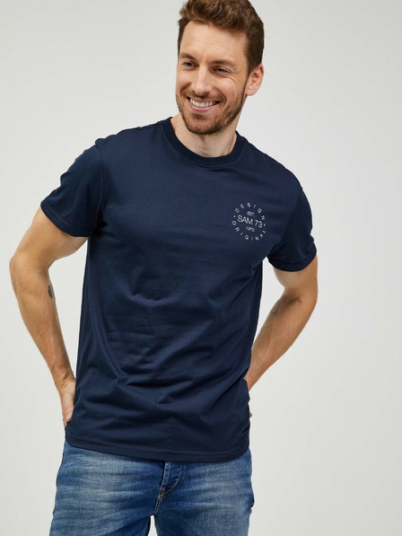 Sam 73 Dunkelblaues Herren-T-Shirt SAM 73 Sepot