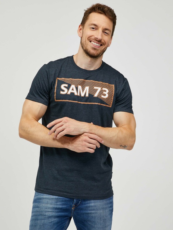Sam 73 Dunkelgraues Herren-T-Shirt SAM 73 Fenri