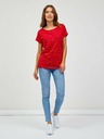 Sam 73 Rotes gemustertes Damen-T-Shirt SAM 73 Heqa