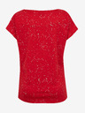 Sam 73 Rotes gemustertes Damen-T-Shirt SAM 73 Heqa