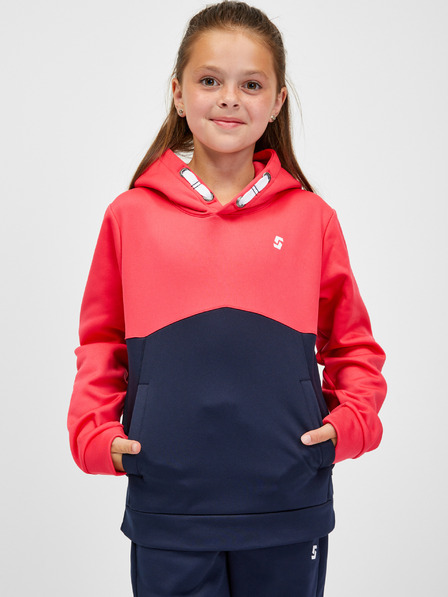 Sam 73 Blauer und rosa Kapuzenpullover für Mädchen SAM 73 Gersemi