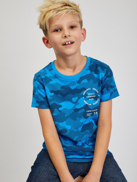 Sam 73 Blaues Armee-T-Shirt für Jungen aus Baumwolle SAM73 Hydrus