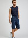 Sam 73 Dunkelblaue Denim-Shorts für Herren SAM73 Aquarius