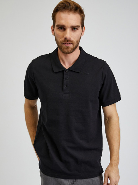Sam 73 Schwarzes Herren-Poloshirt aus Baumwolle SAM73 Chryz