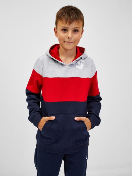 Sam 73 Blauer und roter Kapuzenpullover für Jungen SAM 73 Leael