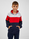 Sam 73 Blauer und roter Kapuzenpullover für Jungen SAM 73 Leael