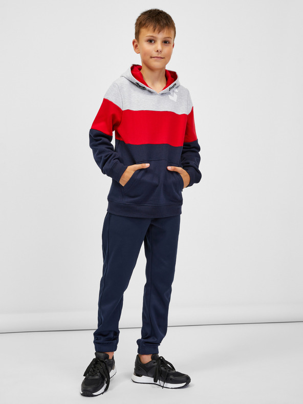 Sam 73 Blauer und roter Kapuzenpullover für Jungen SAM 73 Leael