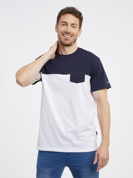 Sam 73 Blau-weißes Herren-T-Shirt SAM 73 Sirius