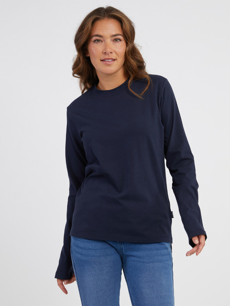 Sam 73 Dunkelblaues Langarm-T-Shirt für Frauen SAM 73 Zira