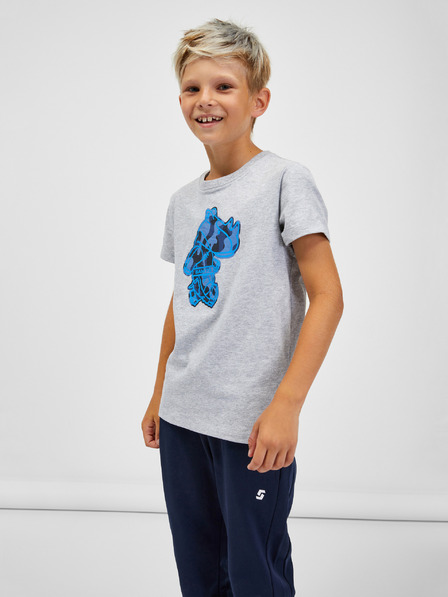 Sam 73 Hellgraues gestreiftes T-Shirt für Jungen SAM 73 Silaqui