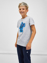 Sam 73 Hellgraues gestreiftes T-Shirt für Jungen SAM 73 Silaqui