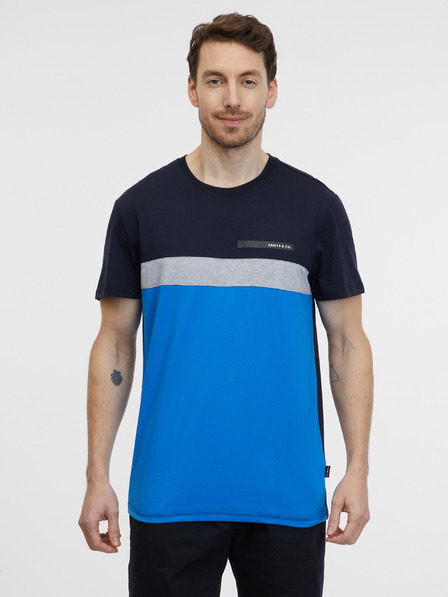 Sam 73 Blau-schwarzes Herren-T-Shirt SAM 73 Ernesto