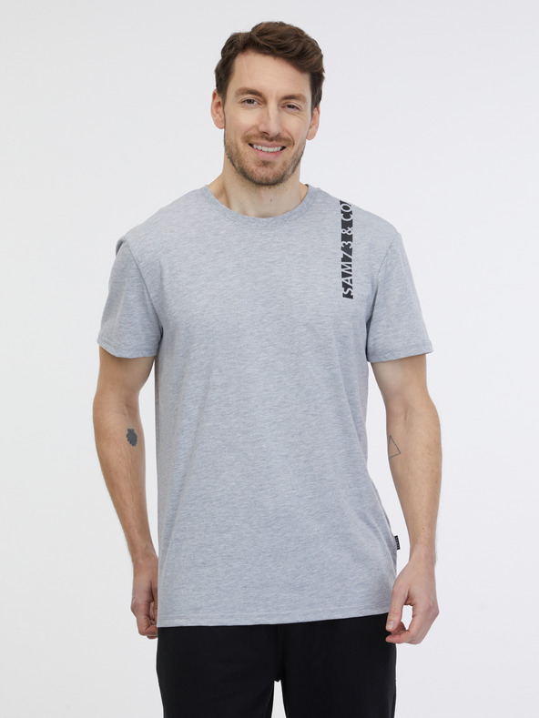 Sam 73 Hellgraues Herren-T-Shirt SAM 73 Fabio