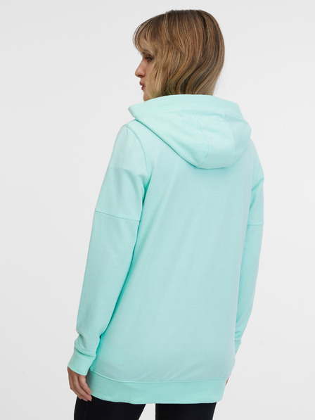 Sam 73 Türkisfarbenes Damen-Sweatshirt SAM 73 Lisa mit Kapuze und Reißverschluss